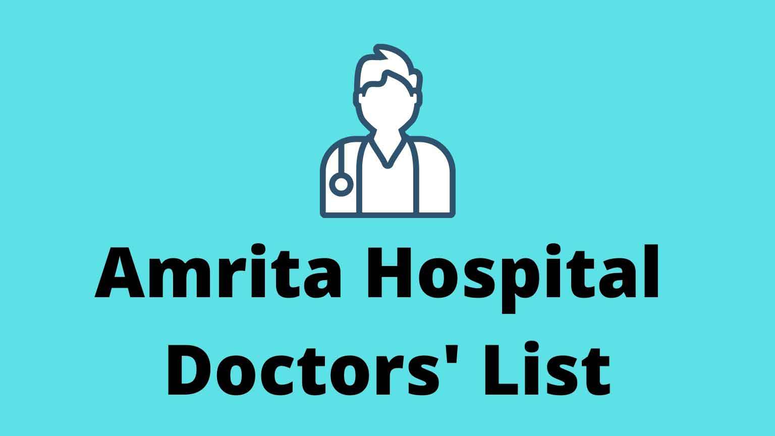 Amrita Hospital Doctors List Contact Number Kochi Kerala